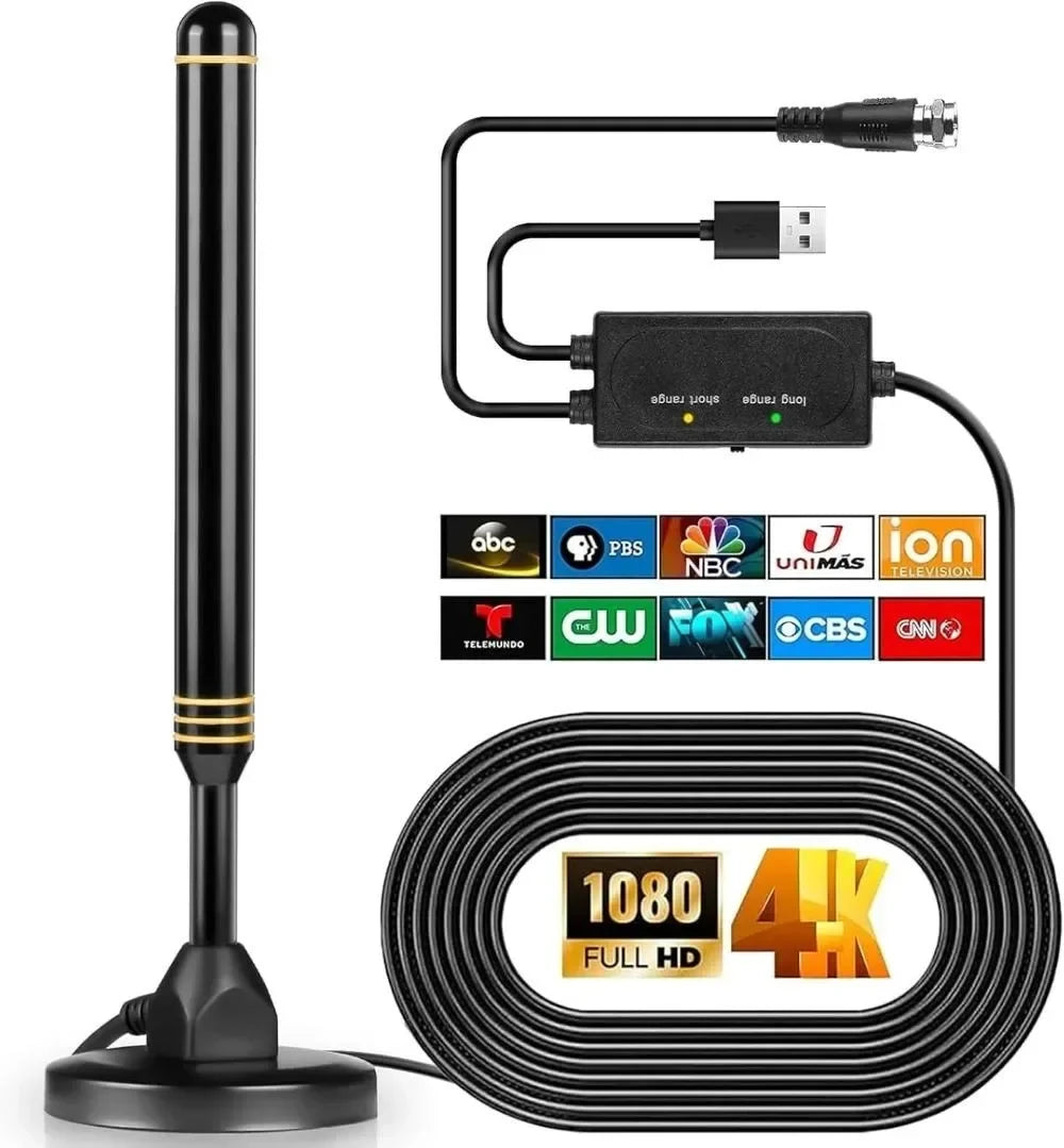 400+ Miles Long Range HD TV Antenna - Indoor & Outdoor Digital Antenna for Smart TV Local Channels