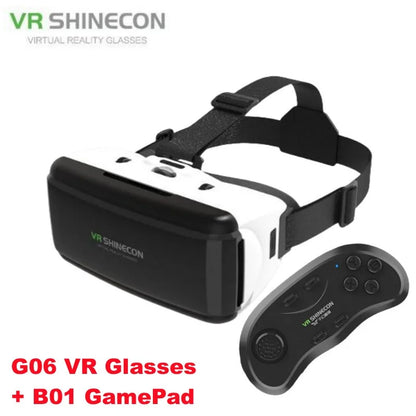 Virtual Reality VR Glasses — IMAX 3D Headset with Google Cardboard for 4.5–6.53" Phones, Game Joystick Support