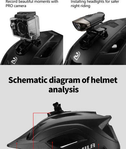 Ultralight Cycling Helmet for Road & MTB, Integrally-Molded Bike Safety Cap, Racing Bicycle Gear for Men & Women