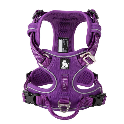 TRUE LOVE TLH5654 Reflective No-Pull Adjustable Nylon Dog Harness Step-In Comfortable Control Pet Walking Harness