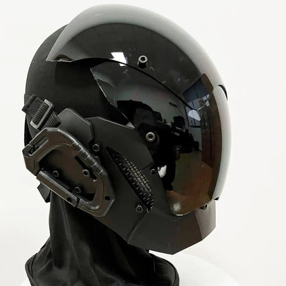 JAUPTO Cyberpunk Mask – Futuristic Robocop Cosplay for Halloween Party, Science Fiction Cool Standard Model