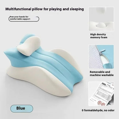 Multifunctional Bedside Reading & Lying Pillow — Prone Cushion for Sleeping, Phone Use, and Relaxation