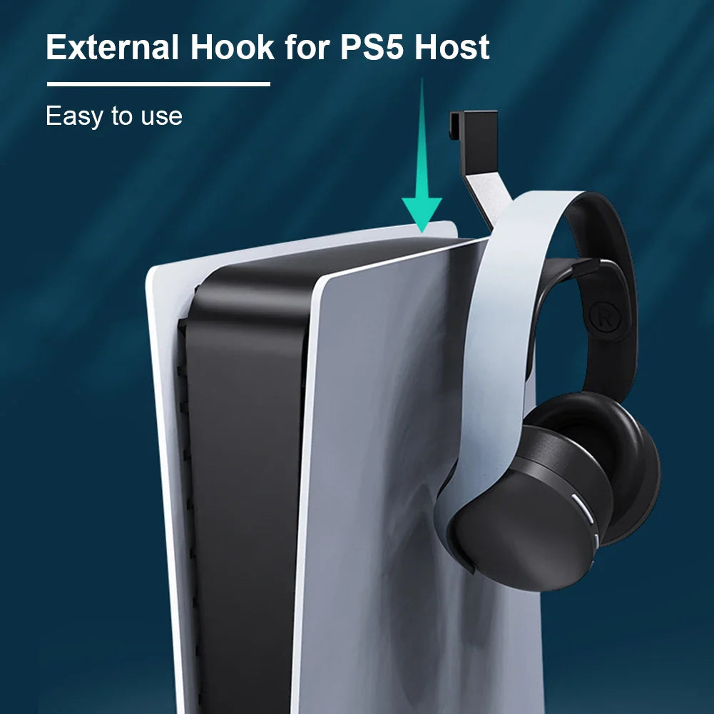 2pcs Headphone Stand and Game Controller Holder Hook Hanger - Compatible with PlayStation 5 PS5
