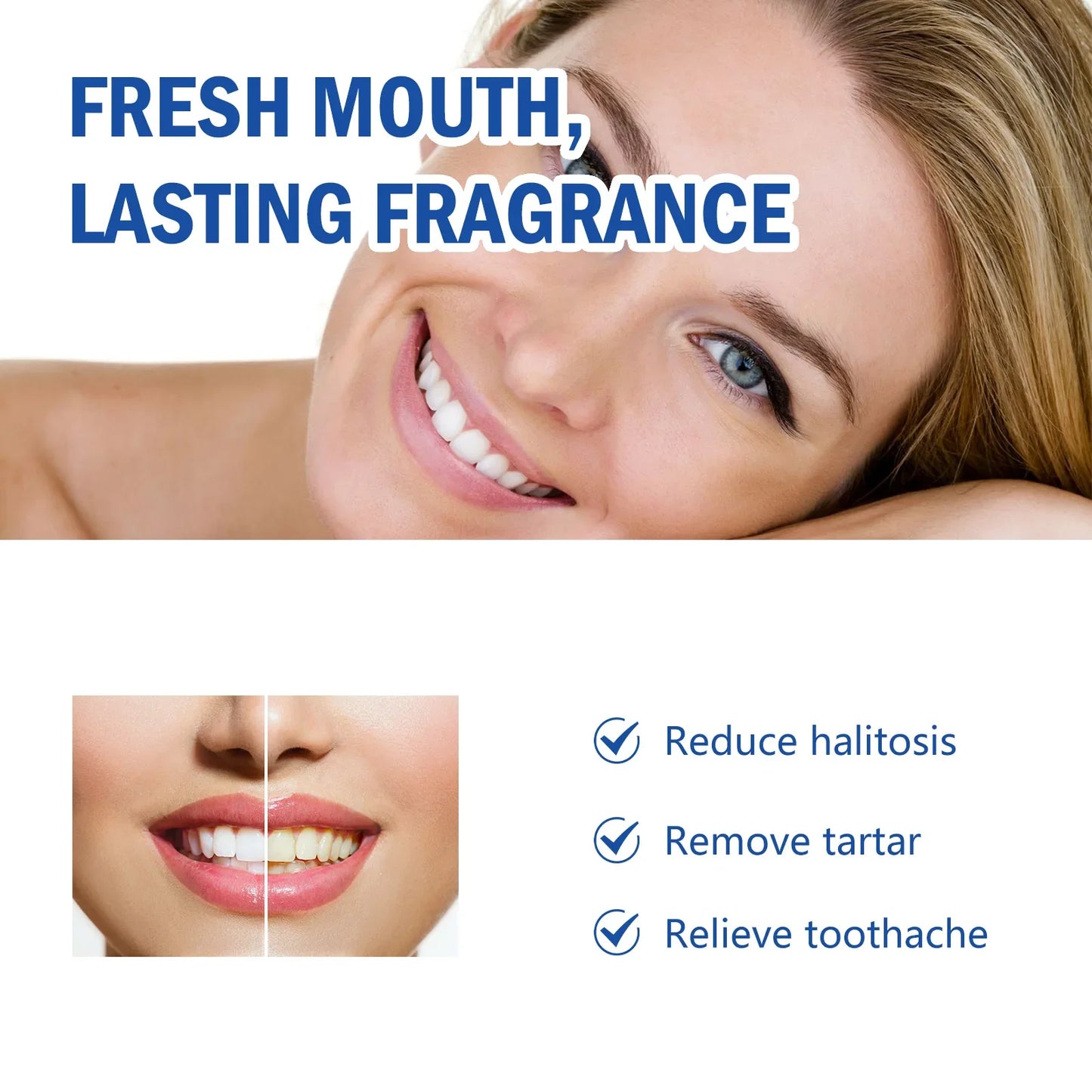 Sip-4 Probiotic Whitening Toothpaste — Stain Removal, Brightening & Fresh Breath Formula