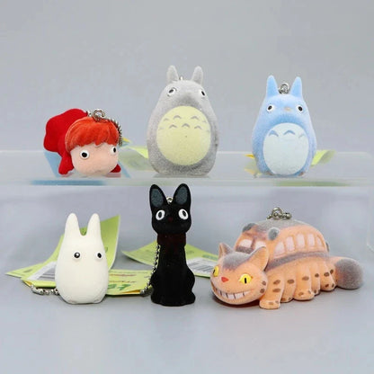 Hayao Miyazaki Totoro & Ponyo Keychain – Cute Cartoon Doll Bag Pendant, Car Accessory & Birthday Gift for Girls