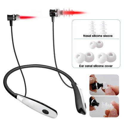 Laser Therapy LLLT for Ear Tinnitus – 650nm Red Light Hanging Neck Physiotherapy for Otitis Media, Rhinitis & Sinusitis