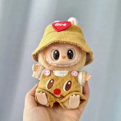 Mini Plush Doll Clothes — Kpop EXO Labubu V1 V2 Idol Outfit | Pit Strip Climbing Suit Accessories | Doll Clothing Gift