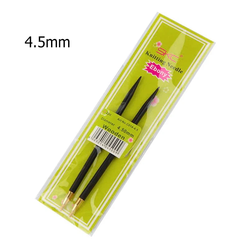 Sandalwood Handle Circular Knitting Needles — Double-Pointed Weaving Needles for DIY Sweaters, Hats & Crafts