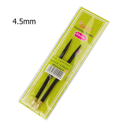 Sandalwood Handle Circular Knitting Needles — Double-Pointed Weaving Needles for DIY Sweaters, Hats & Crafts
