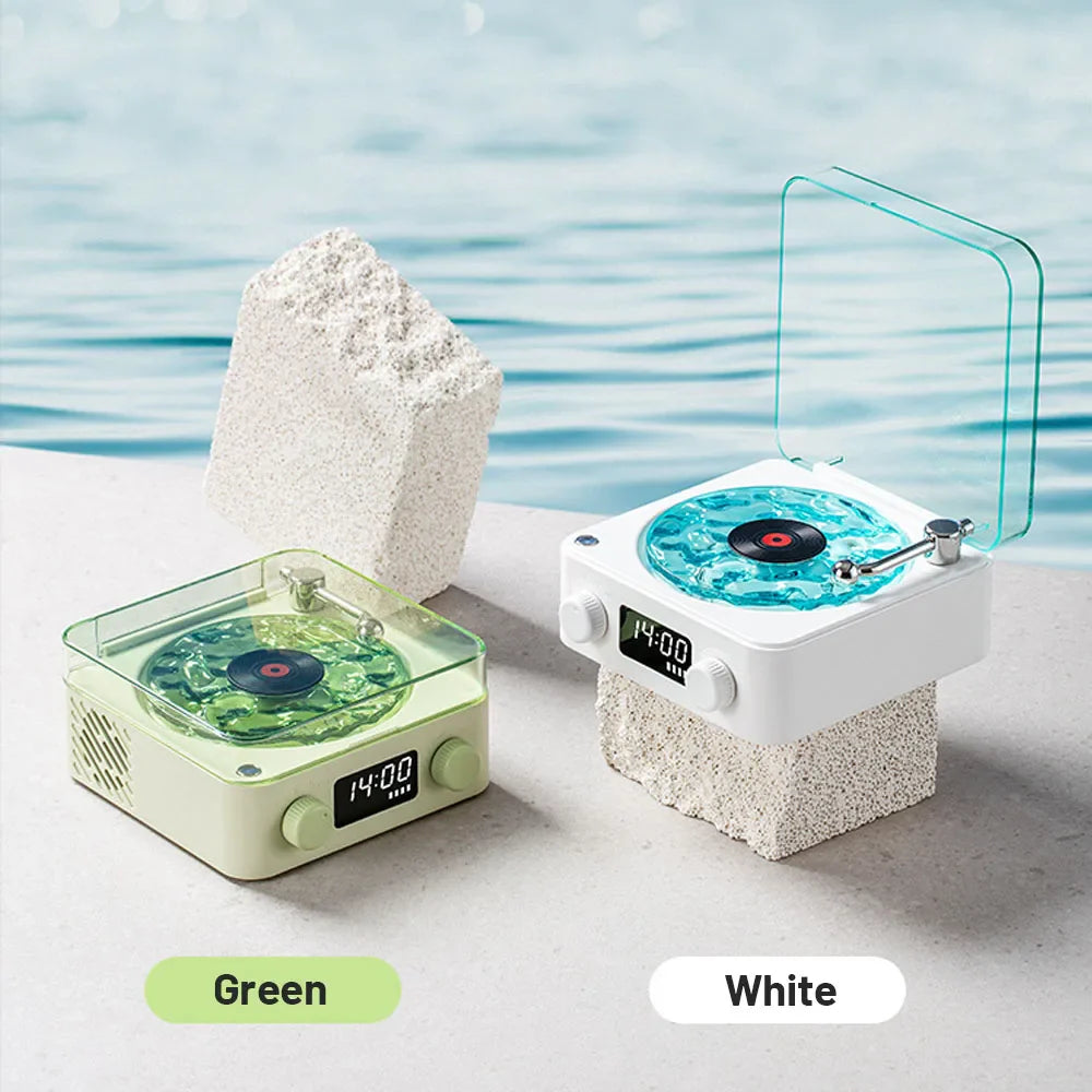 Mini Retro Bluetooth Speaker – Portable White Noise Subwoofer with RGB Lights, Sleep Aid, TF Card Support