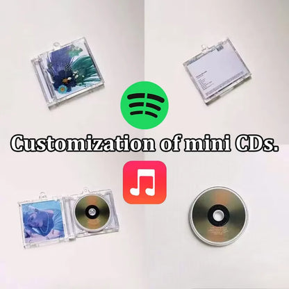 NFC Mini CD Label Customization – DIY High-Quality Singer Album Keychain Pendants, Perfect Gift