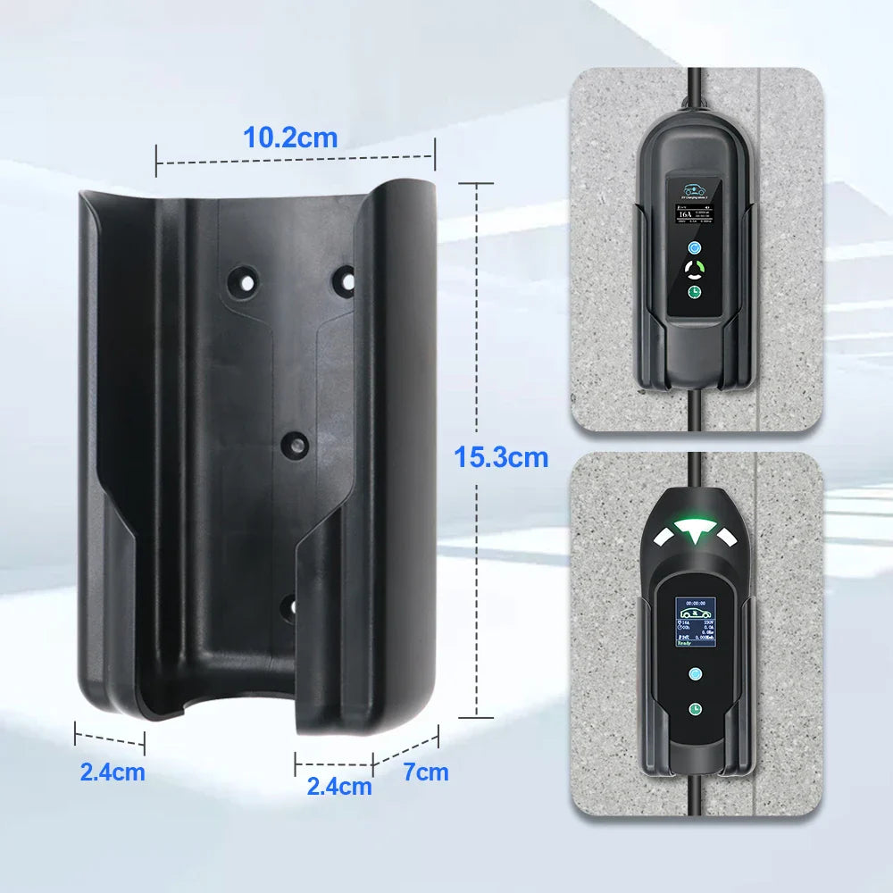 Portable EV Charger Control Box Holder – Electric Vehicle Charging Plug Wallbox Holder, Easy Installation