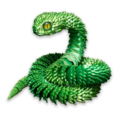 3D Printed Movable Snake Figurine – Realistic Jointed Simulation Ornament for Home & Office, 2025 New Year Craft Gift