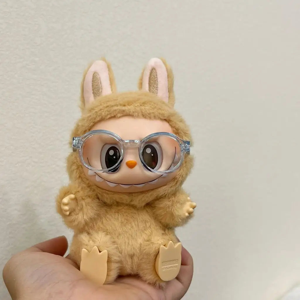 17cm Mini Plush Doll Clothes – Kpop EXO Labubu Idol Outfit with Glasses & Sunglasses Accessories Gift