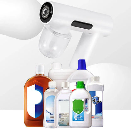 Portable Handheld Electric Disinfection Spray Gun – Rechargeable Atomized Humidifier with Blue Light