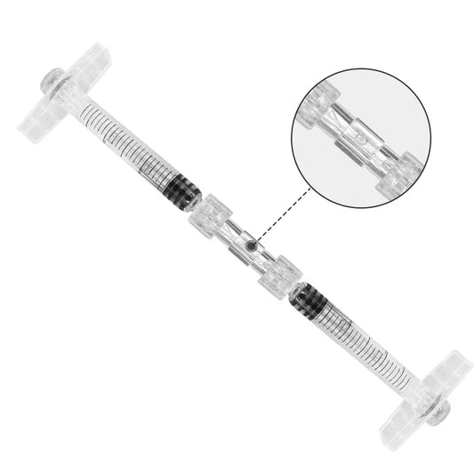 Luer Thread Connector - Transparent PP Syringe Double-Way Connector for Easy, Durable Use in Sterile Environments