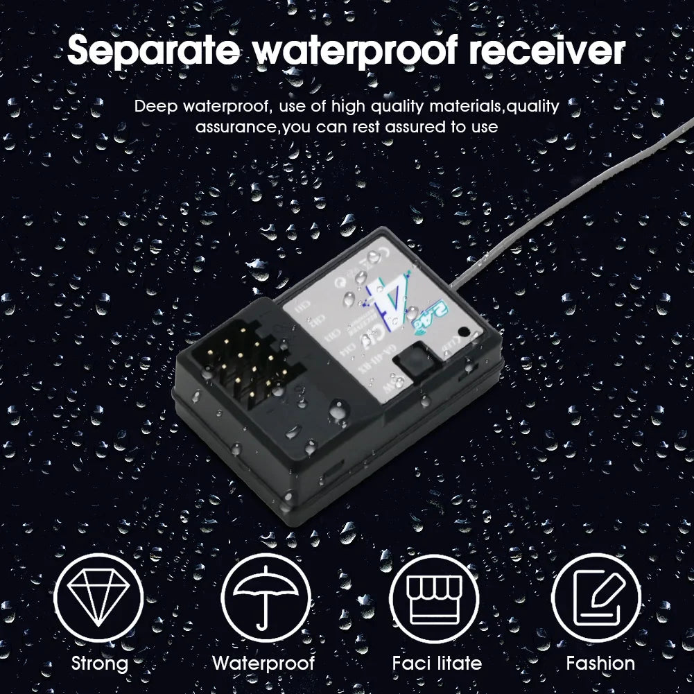 TX4 2.4GHz 4CH Radio Transmitter Controller with Receiver for RC Car and Boat Remote Control System