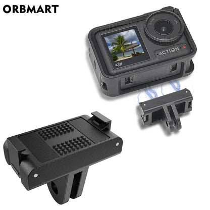 DJI OSMO Action 4/3/5 Pro Camera Magnetic Fork Adapter - Quick Release Extension Mount Base, Camera Accessories