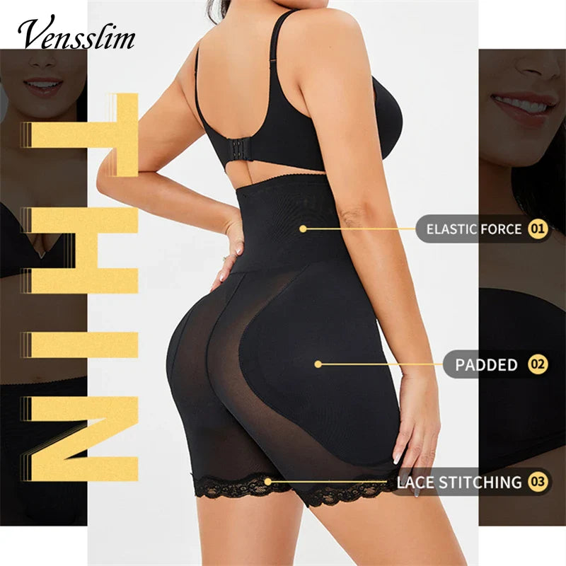 Women’s Butt & Hip Enhancer Briefs – Seamless Padded Shapewear Boyshorts for Body Shaping and Control
