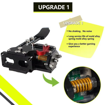 USB Handbrake for Racing Sim — Compatible with G25/27/29, T300, T500, Fanatec OSW, Dirt Rally PC Games, Red/Black/Blue HB-1009