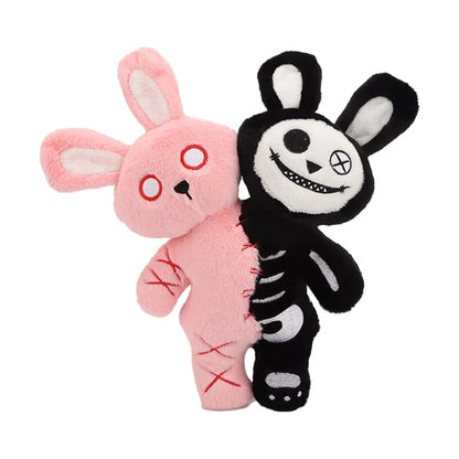 Terrifying Gothic Double-Headed Skull Rabbit Plush – Halloween Stuffed Toy & Decoration, Gift for Kids