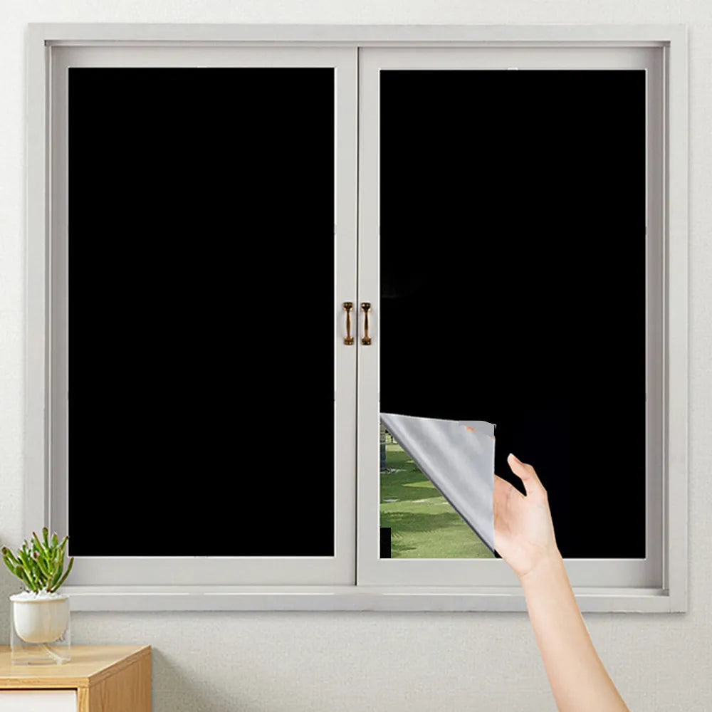 Portable Blackout Curtain for Travel - DIY Temporary Solution for Living Room & Home Windows with Non-Perforated Black Cloth