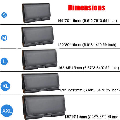 4.0 - 7.2 Inch Cell Phone Belt Clip Holster – Leather Pouch for iPhone 15/14 Pro Max, Samsung S24/S23 Ultra, Xiaomi