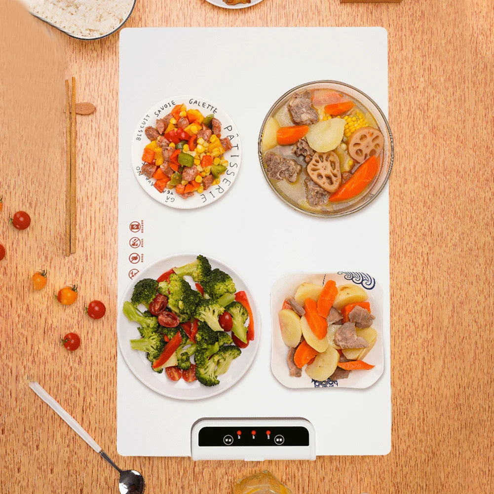 Electric Warming Tray – Adjustable Temperature Smart Silicone Heating Plate for Parties and Family Gatherings