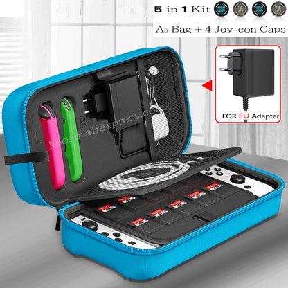Nintendo Switch OLED Large Storage Bag — Portable Carrying Case, Anti-Scratch Oxford Cloth Travel Bag