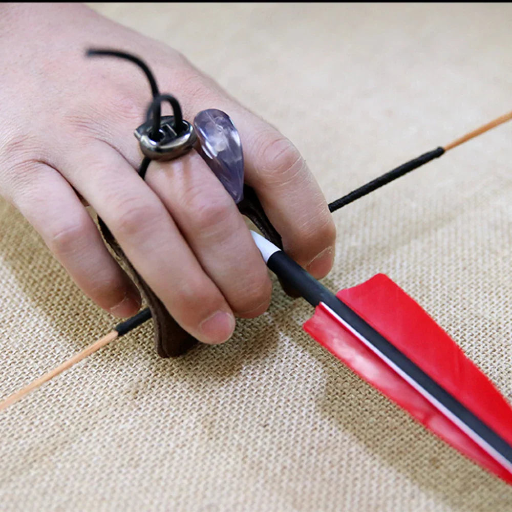 Archery Cowhide Leather Finger Tab – Protective Gear for Recurve Bow