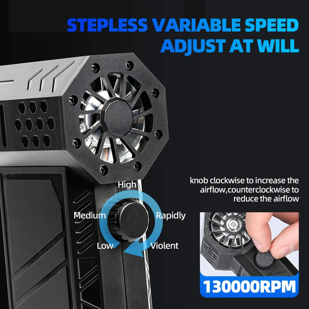 Jet Dry Mini Blower 2024 Upgraded Model – 2 in 1 Powerful Handheld Vacuum Cleaner & Violent Fan Jet Blower, Portable Mini Design