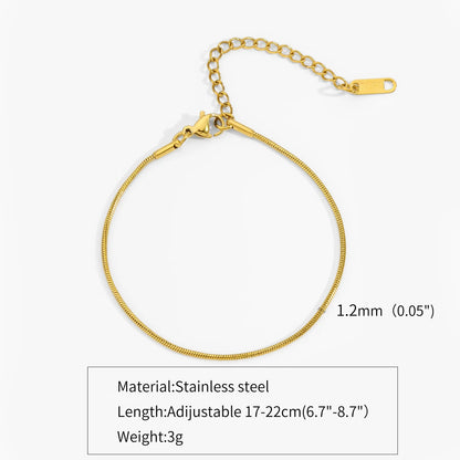 Stainless Steel Silver Snake Bone Chain Bracelet for Men & Women – Non-Fading Hip Hop Open Fashion Wrist Jewelry