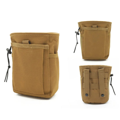 Outdoor Tactical Molle 800D Nylon Dump Drop Pouch - 3-5L Recycle Waist Pack for Ammo and Essentials - Ideal Airsoft Military Accessories Bag