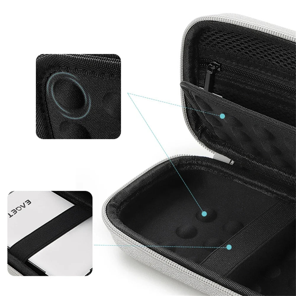 Large Capacity EVA Electronics Organizer - Shockproof Travel Storage Bag for Hard Drive Cable and Tech Accessories
