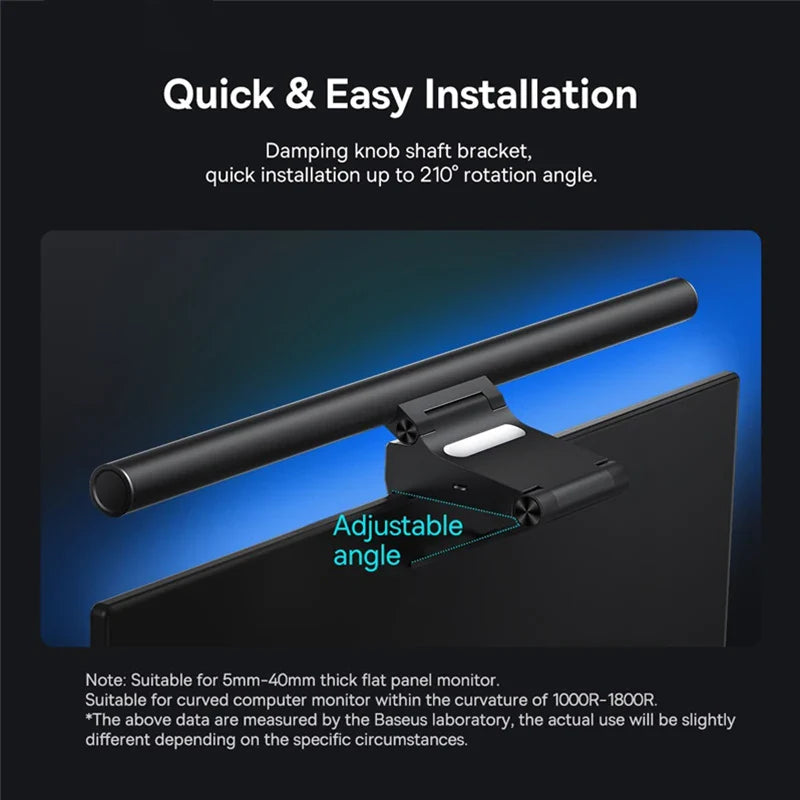 Baseus Screen Light Desk Lamp – USB Hanging LED Light for Computer Monitor, Laptop, and Study Reading