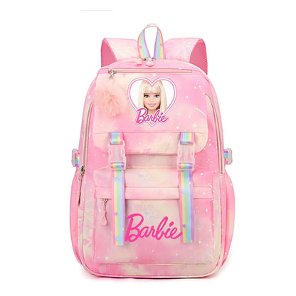 New Barbie Kids School Backpack – Canvas Travel & Laptop Bag for Boys, Girls, & Teenagers