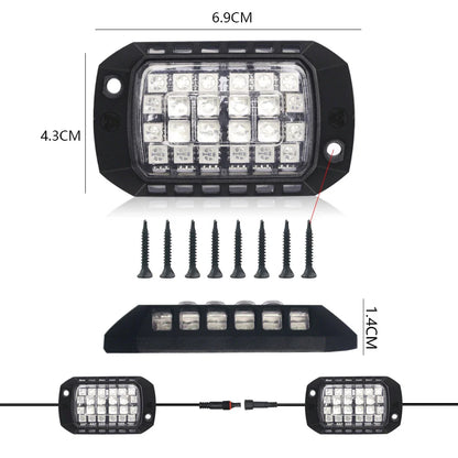 RGB 3D Lens Rock Lights – APP Remote Control LED Underglow for Offroad RZR, SUV, ATV, UTV, Jeep