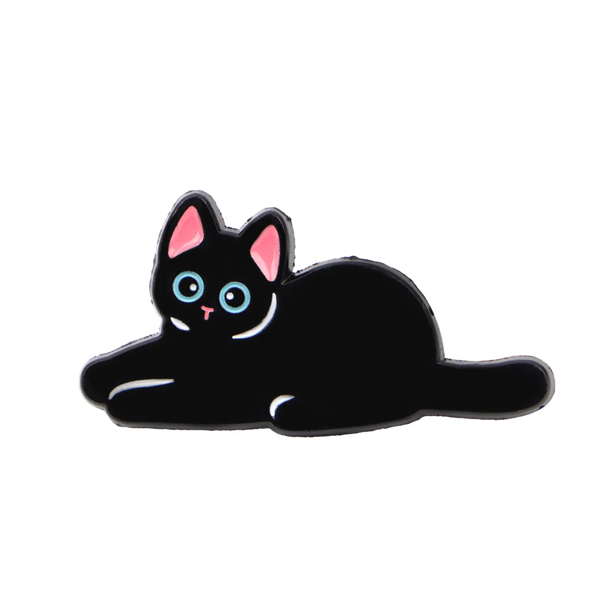 Cute Black Cat Enamel Pin – Animal Brooch Lapel Pin for Backpack, Clothing, Witch Jewelry & Halloween Gifts
