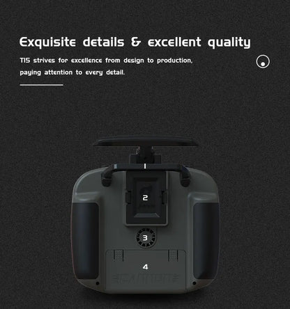 Jumper T15 FPV Radio Controller – Hall Sensor, Color Screen, EDGETX/ELRS for Long Range RC Drone