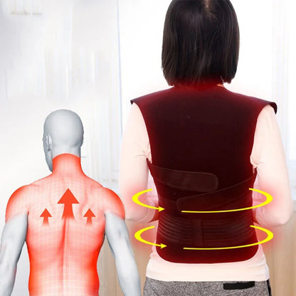 Tourmaline Magnetic Heated Vest — Self-Heating Thermal Clothing, Lumbar Waist Brace, Posture Corrector & Pain Relief Corset