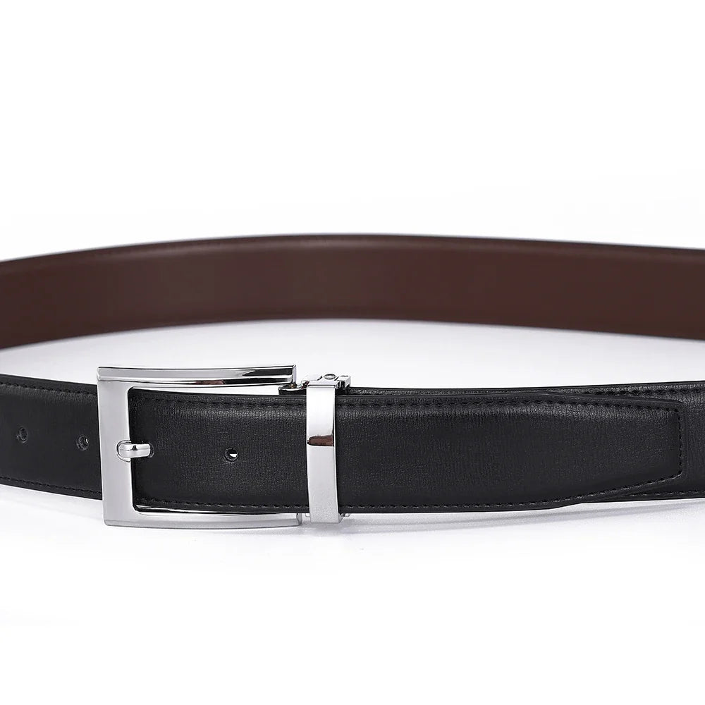Men’s Pin Buckle Cowskin Leather Belt – High-Quality Designer Waist Strap, Luxury Fashion Accessory