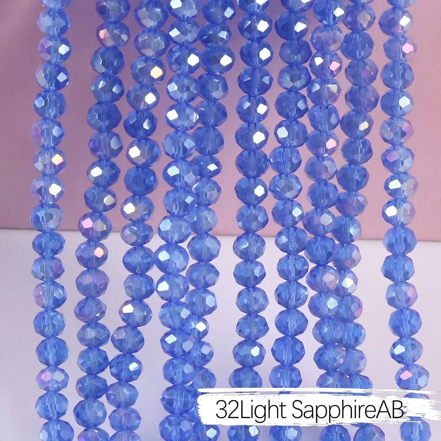 Austria Crystal Rondelle Beads - 2mm/4mm/6mm/8mm Faceted Glass Spacer Beads for DIY Jewelry & Bracelet Making