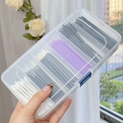Clear 5/6-Grid Portable Storage Box | Hair Clips & Jewelry Organizer with Dust-Proof Lid for Travel