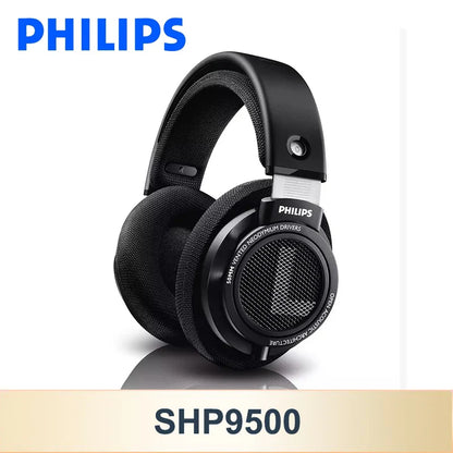 Philips SHP9500 HiFi Stereo Headphones - Wired Earphones for Computer, Online Learning, Esports, 3.5mm/6.3mm Universal Headset