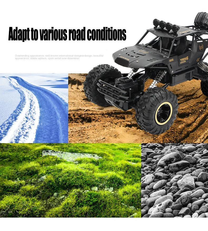 1:12 RC Off-Road 4WD Monster Truck – High-Speed 20Km/h All-Terrain Remote Control Car for Adults & Beginners