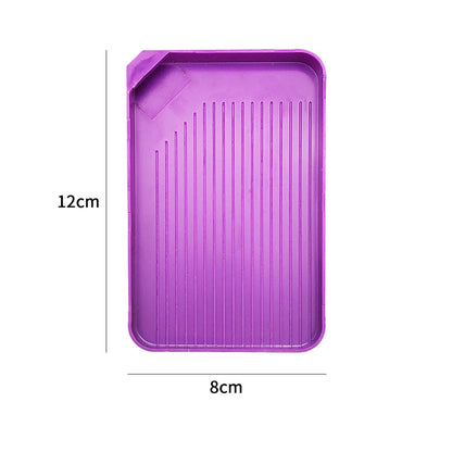 Large Capacity Diamond Painting Tray — Purple DIY Mosaic Art Craft Funnel Tool Accessory