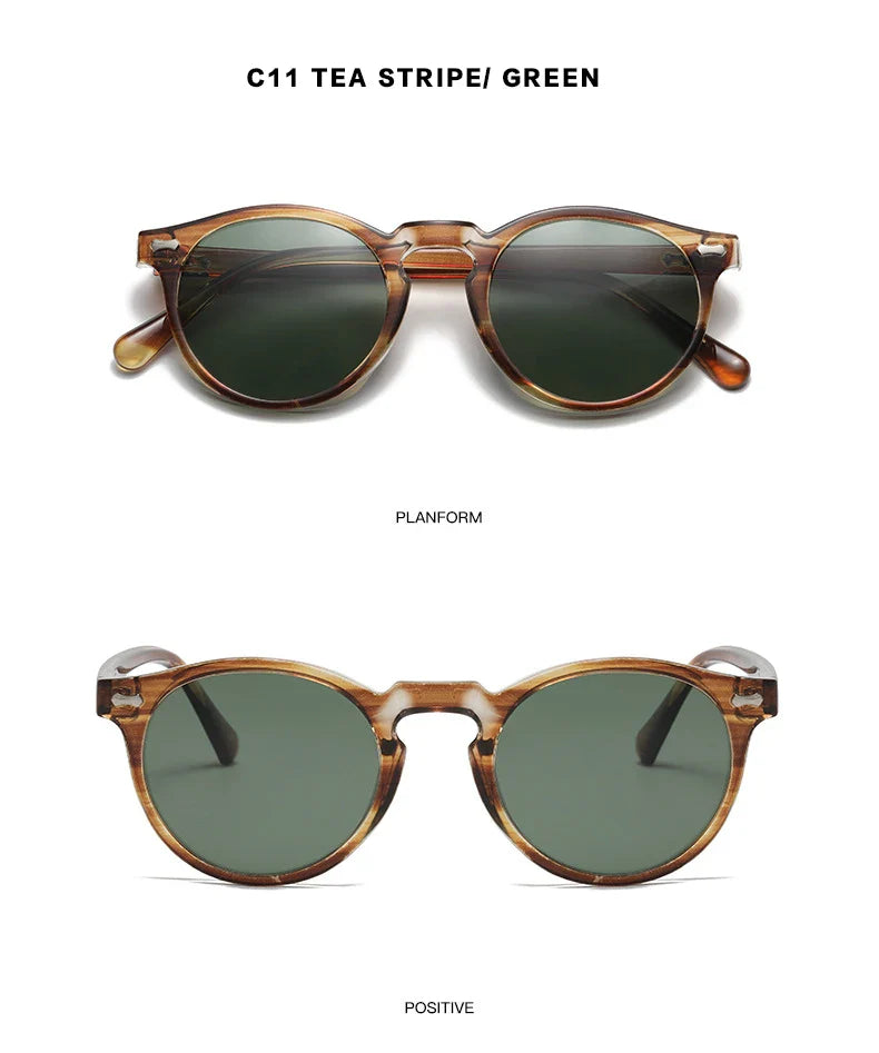 Retro Polarized Sunglasses — Small Round Vintage Shades for Men & Women