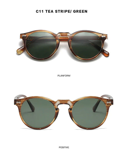 Retro Polarized Sunglasses — Small Round Vintage Shades for Men & Women