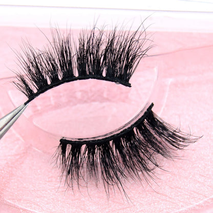 Visofree 13mm 3D Mink Eyelashes – Natural Long Handmade Cruelty-Free False Lashes for Makeup G04