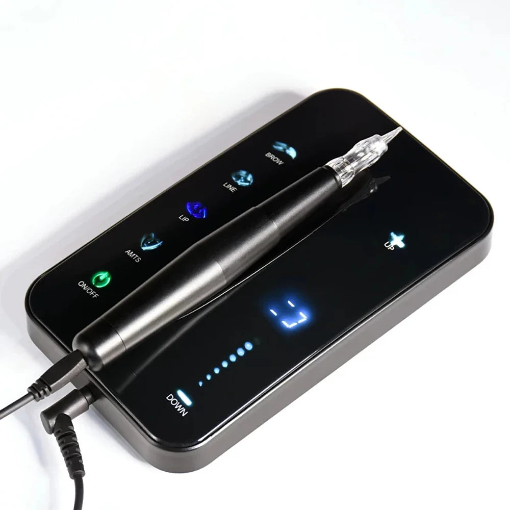 Electric PMU Microblading Tattoo Pen — Rotary Permanent Makeup Machine for Eyebrow & Lip Tattoos